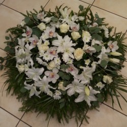 Funeral wreath with various...