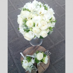 Bridal bouquet of white...