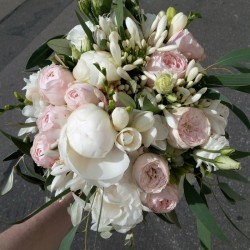 Bridal bouquet with white...