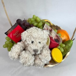 Fruit Basket with a teddy bear